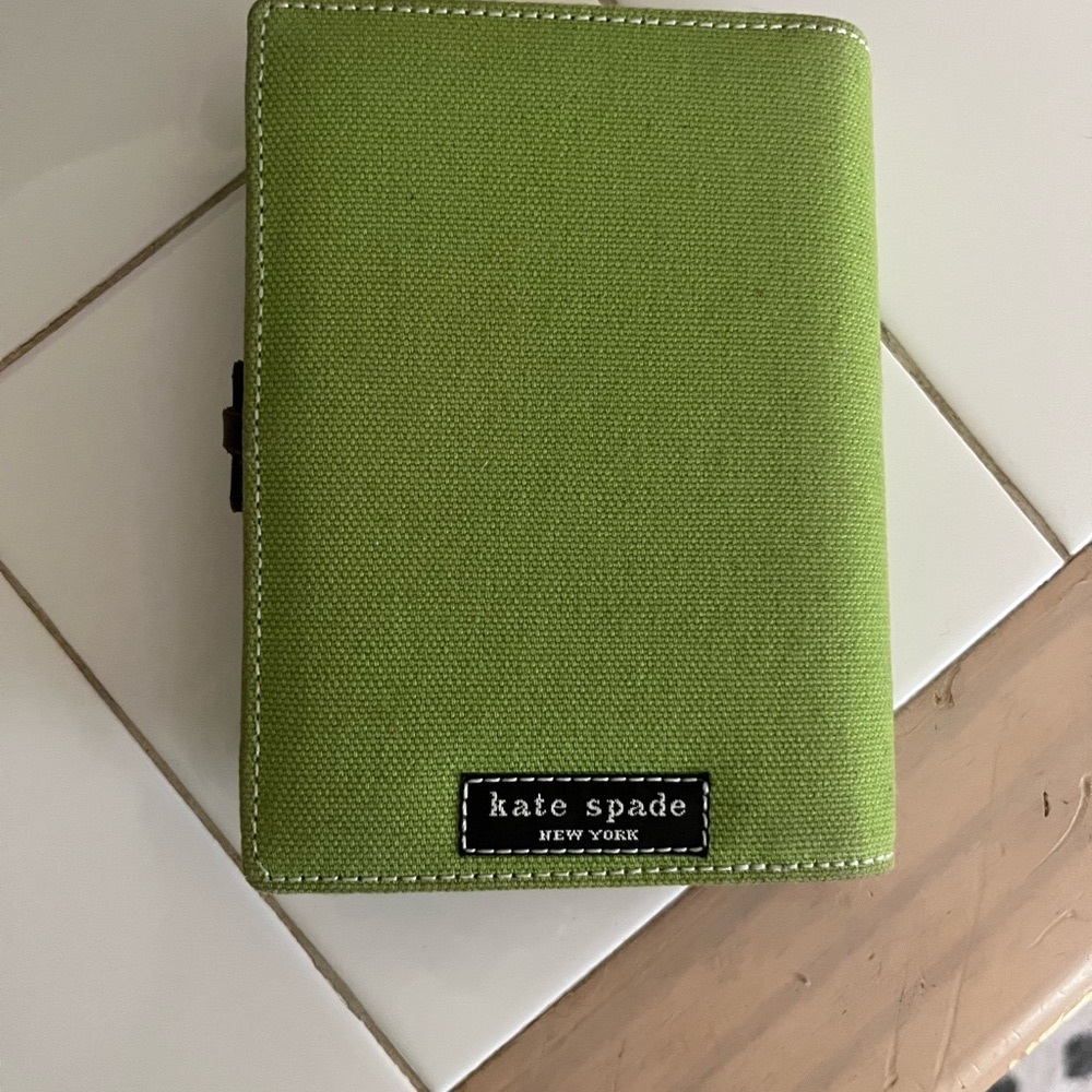 Kate Spade Green Canvas Address Book 90s / Y2K